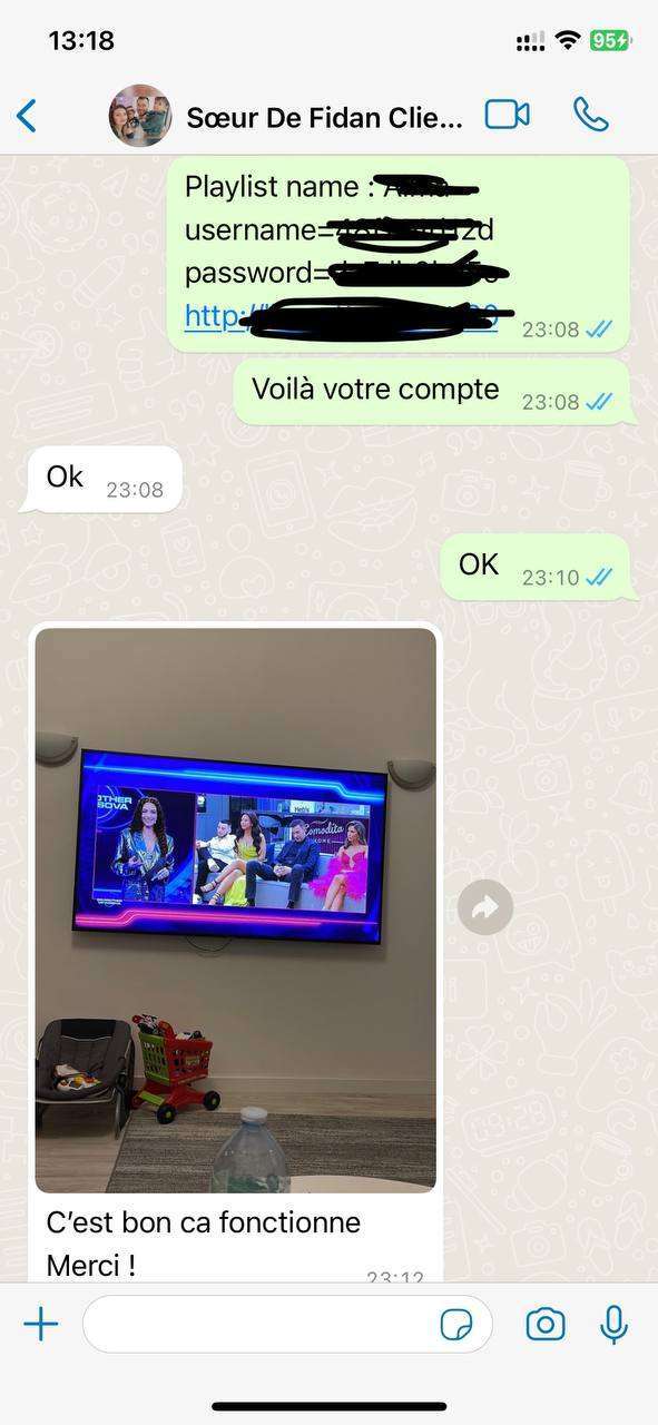 "Customer happily commenting on the smooth streaming and high-quality content of IPTV Cameroun."